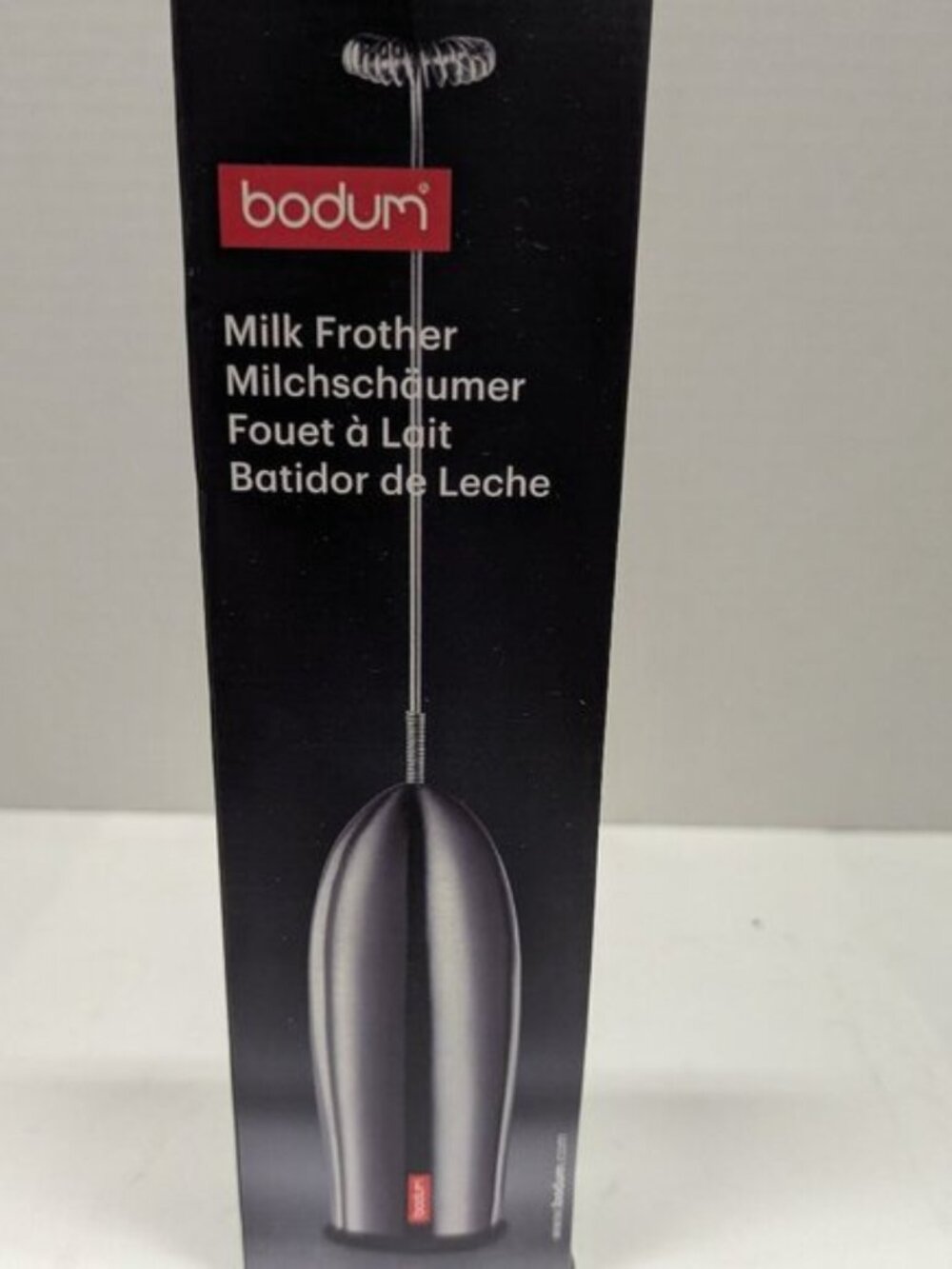 Bodum Schiuma Milk Frother – Handheld, Gray